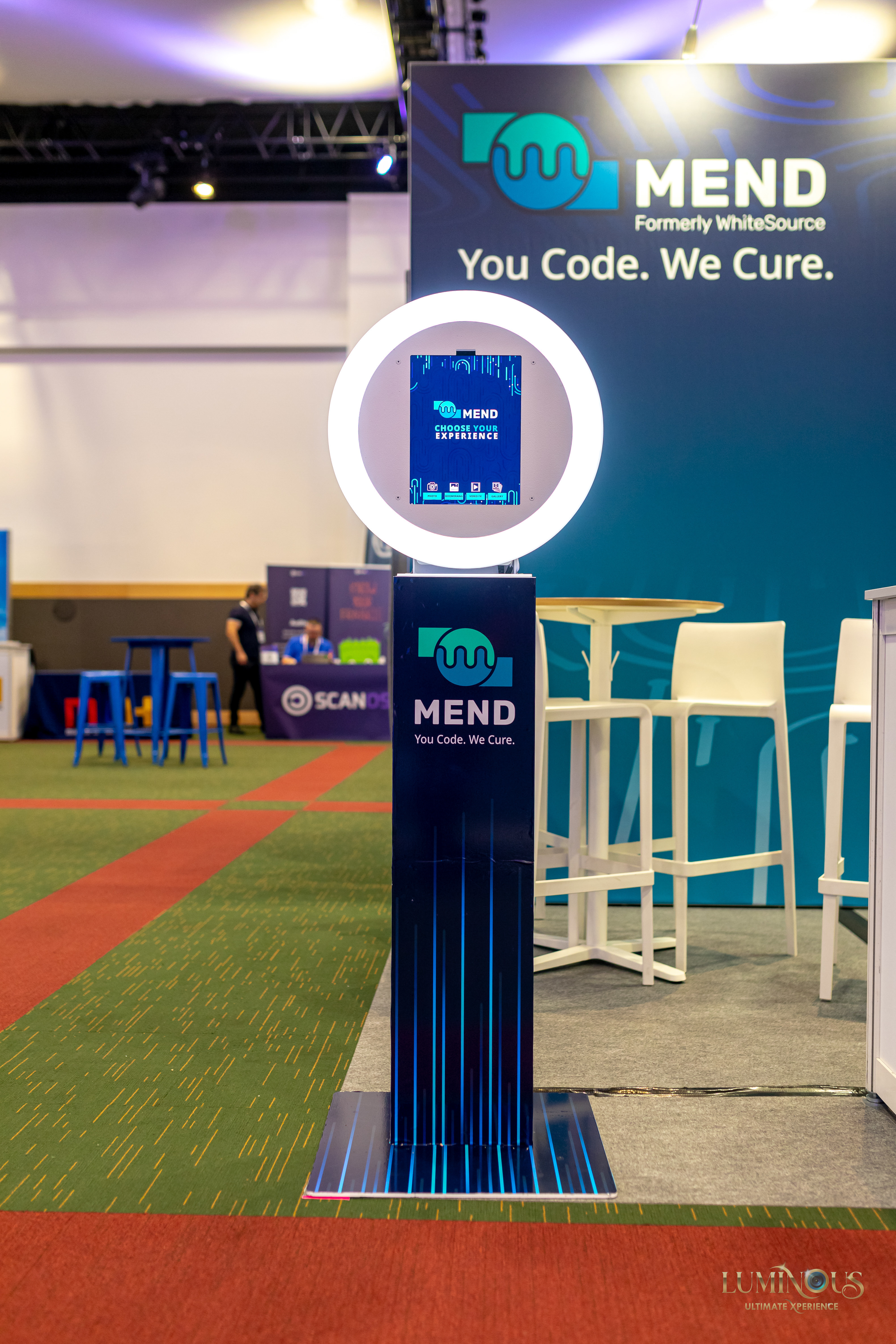 The Mobi Aura booth waiting for someone to come along and start getting their photo taken